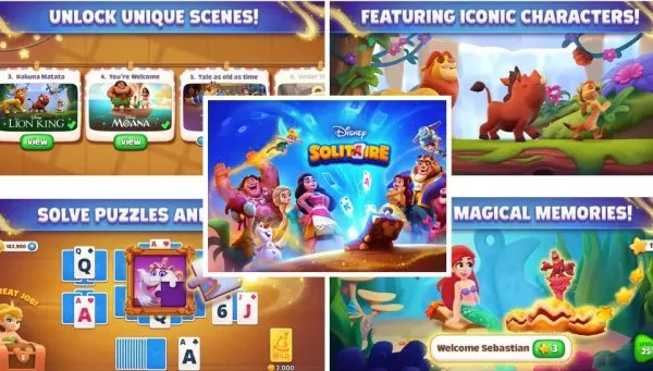 Gameplay screenshot from Disney Solitaire for Android