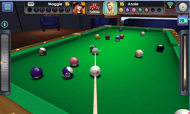 Gameplay screenshot from 3d pool ball for Android