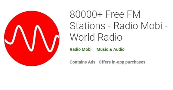 Mais de 80000 estações de FM grátis, rádio mundial mobi