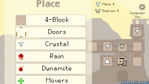 Gameplay screenshot from Dwarf Tower for Android