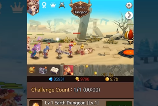 Gameplay screenshot from dark chaser idle rpg for Android
