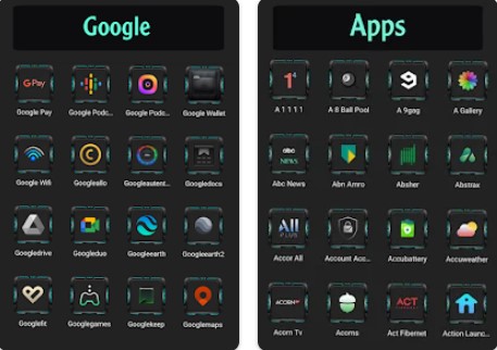 Gameplay screenshot from dark dream icon pack for Android