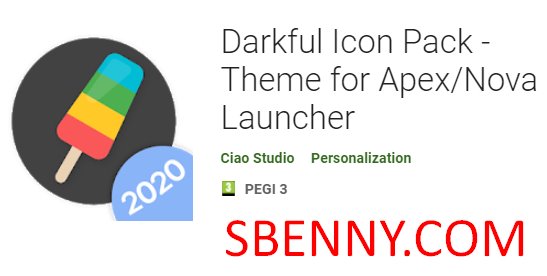 dunkles Icon-Pack-Thema für Apex Nova Launcher