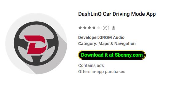 aplicativo de modo de condução do carro dashlinq