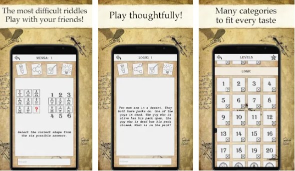 Gameplay screenshot from davinci mystery riddles pro for Android