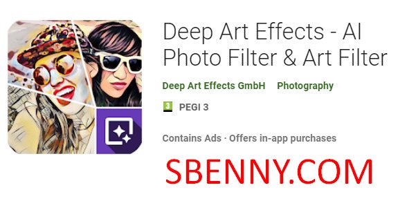 effetti deep art aI filtro fotografico e filtro artistico