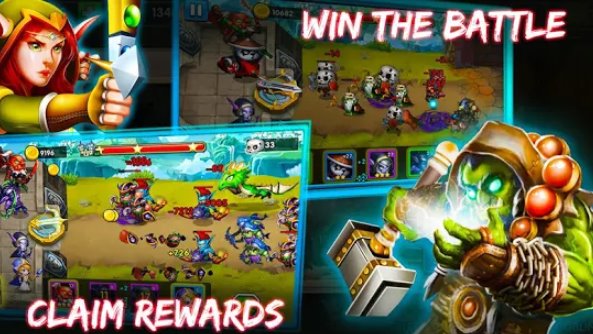 Gameplay screenshot from defender heroes castle defense epic td game for Android