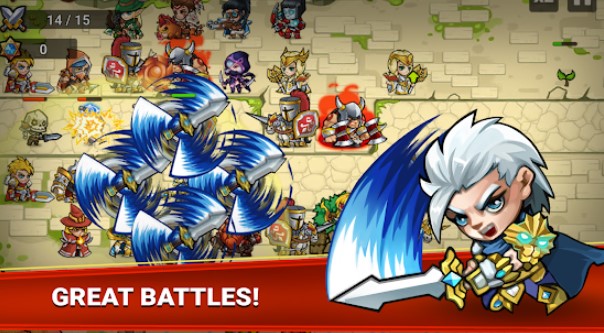 Gameplay screenshot from defense heroes premium defender war tower defense for Android