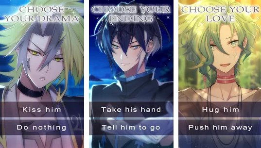 Gameplay screenshot from demigods of destiny romance otome game for Android