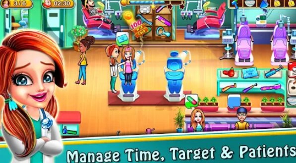 Gameplay screenshot from dentist doctor operate surgery hospital game for Android