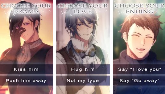Gameplay screenshot from destined memories romance otome game for Android