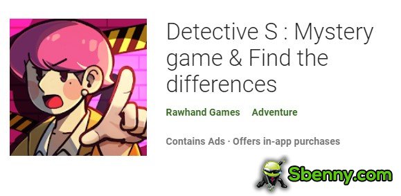 juego de misterio del detective y encuentra las diferencias