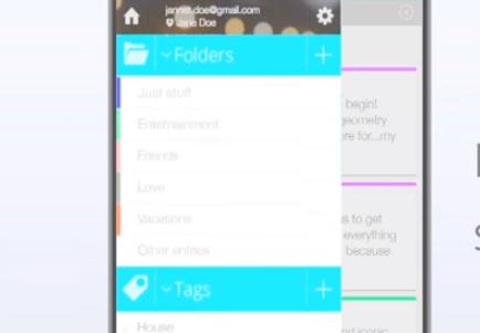 Gameplay screenshot from diaro diary journal notes for Android