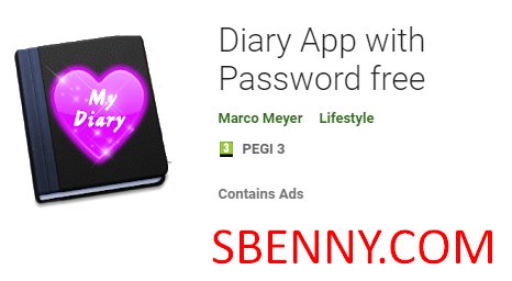 Tagebuch App mit Passwort frei