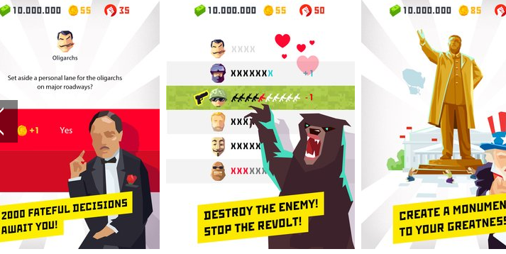 Gameplay screenshot from dictator emergence for Android