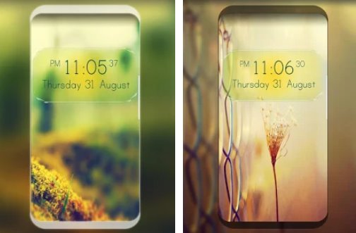 Gameplay screenshot from digital clock live wallpaper for Android