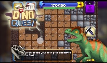 Dino Quest Découverte d'un dinosaure et jeu de fouilles