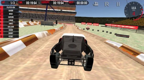 Gameplay screenshot from dirt new off road dirt truck racing games for Android