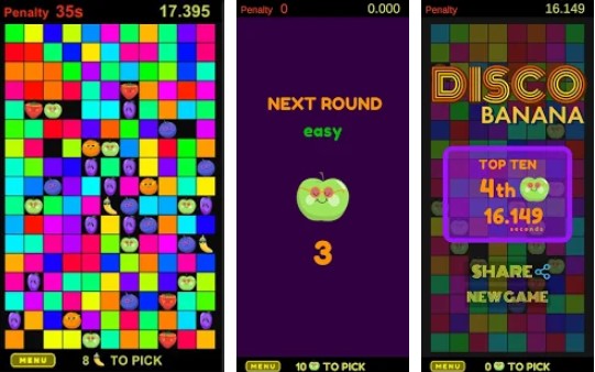 Gameplay screenshot from disco banana for Android