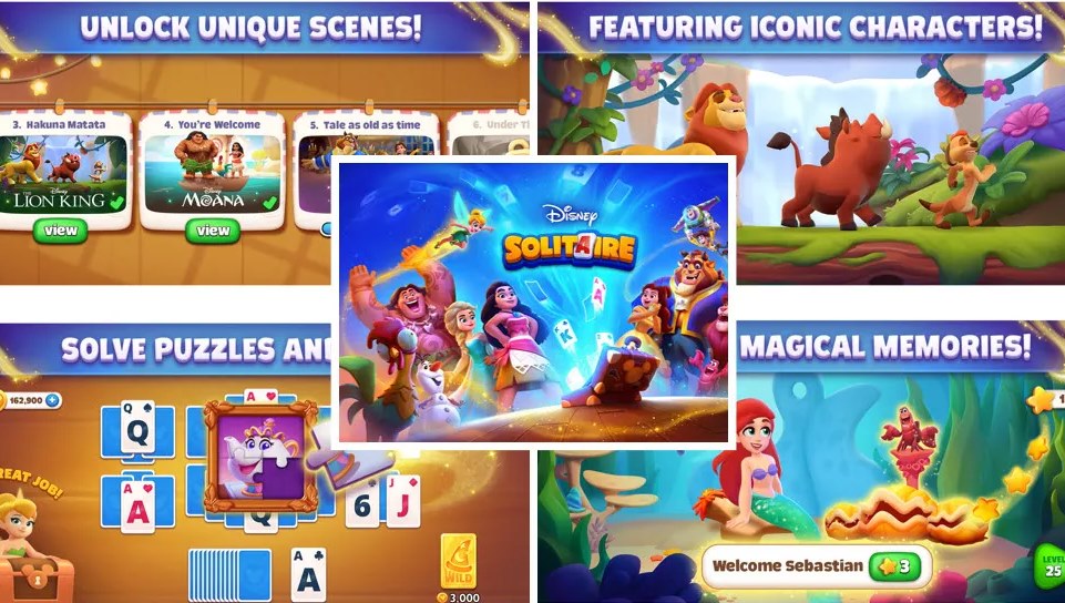 Gameplay screenshot from Disney Solitaire for Android
