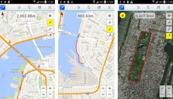 Gameplay screenshot from distance calculator premium for Android