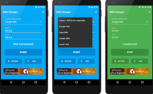 Gameplay screenshot from dns changer for Android