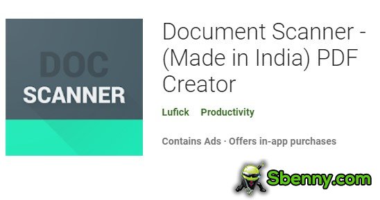 сканер документов Сделано в Индии Создатель PDF