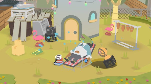 Gameplay screenshot from donut county for Android