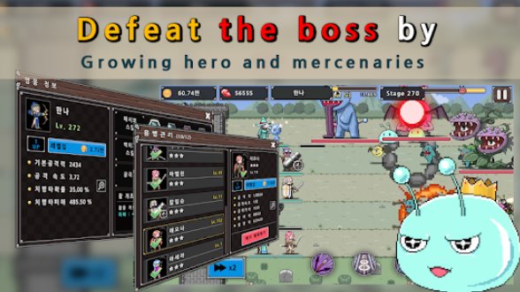 Gameplay screenshot from dot heroes III keep the castle vip edition for Android