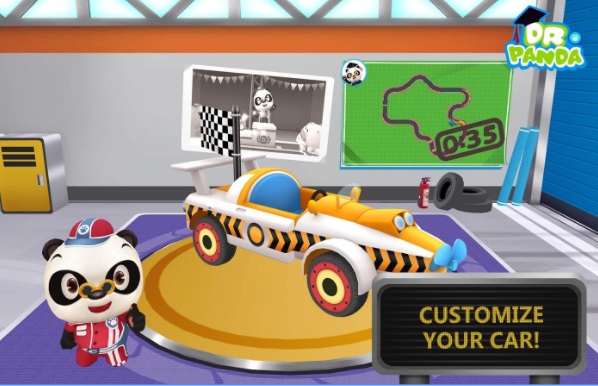 Gameplay screenshot from dr panda racers for Android