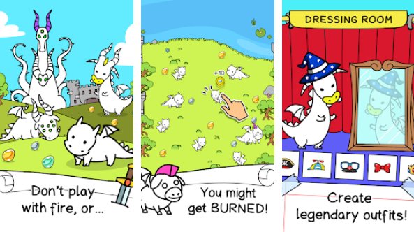 Gameplay screenshot from dragon evolution dragons merge clicker game for Android