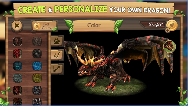 Gameplay screenshot from dragon sim online be A dragon for Android