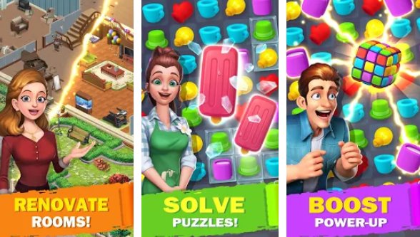 Gameplay screenshot from dream home match for Android