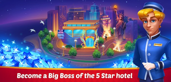 Gameplay screenshot from dream hotel hotel manager simulation games for Android