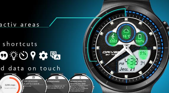 Gameplay screenshot from driver watch face for Android