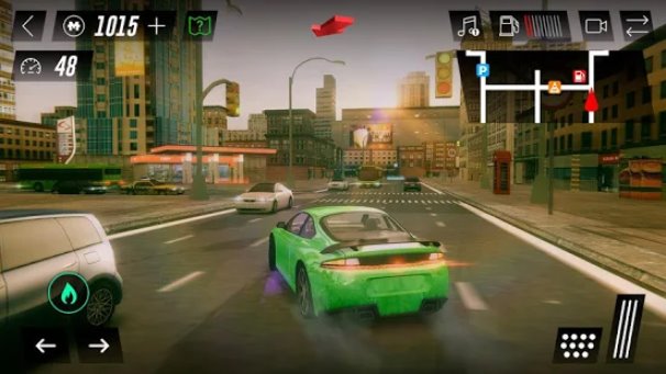 Gameplay screenshot from driving car simulator for Android