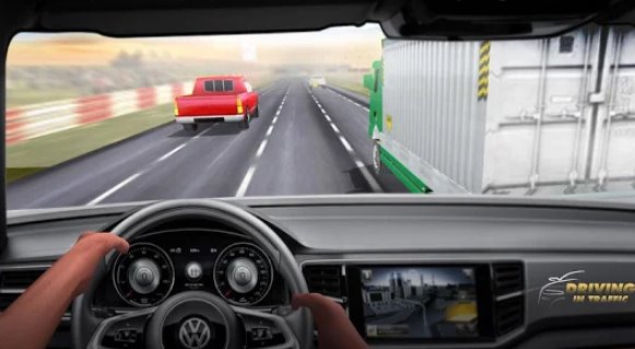 Gameplay screenshot from driving in traffic for Android