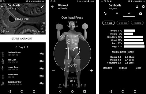 workout tad-dar dumbbell MOD APK Android