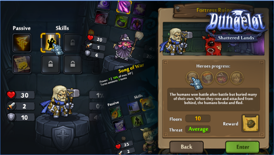 Gameplay screenshot from dungelot shattered lands for Android