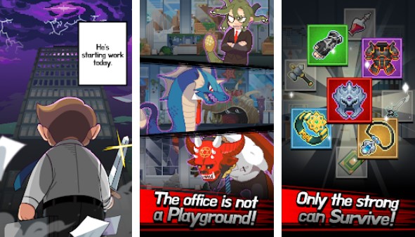 Gameplay screenshot from dungeon corporation p an auto farming rpg game for Android