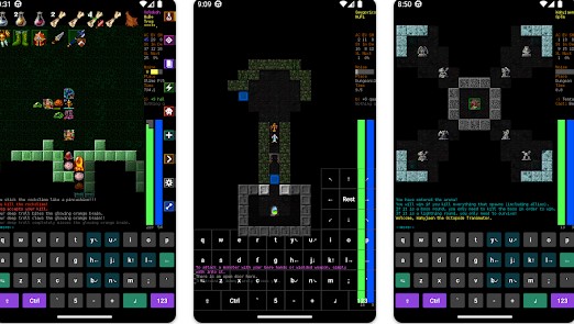 Gameplay screenshot from dungeon crawl stone soup for Android
