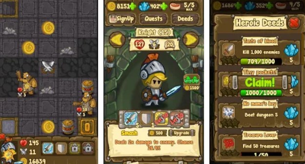 Gameplay screenshot from dungeon loot dungeon crawler for Android