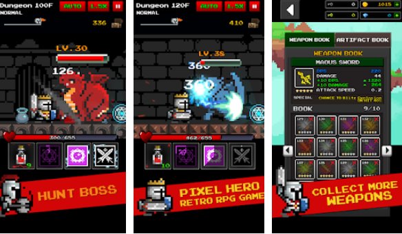 dungeon x pixel hero vip MOD APK Android