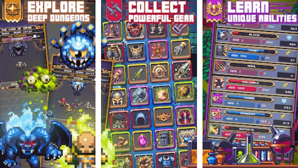 Gameplay screenshot from dungeoning idle dungeon crawler for Android