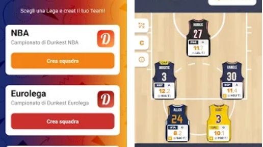 Gameplay screenshot from dunkest fantasy basketball for Android