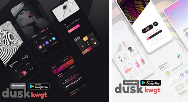 Gameplay screenshot from dusk kwgt for Android