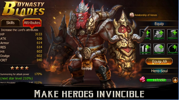 Gameplay screenshot from dynasty blades warriors mmo for Android