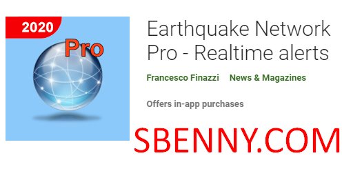 Alertas profesionales en tiempo real de la red de terremotos