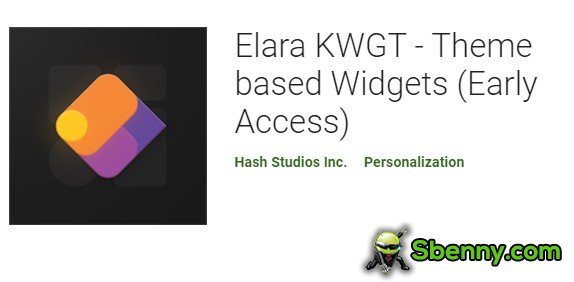 accès anticipé aux widgets basés sur le thème elara kwgt