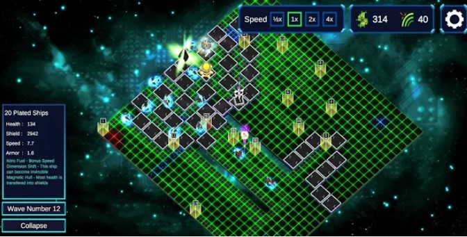 Gameplay screenshot from electromaze tower defense for Android